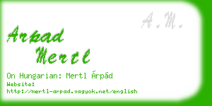arpad mertl business card